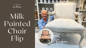 We bought this chair for just $5.00 and now look at this transformation! Watch as Amy shows you how to use Milk Paint as a glaze and how you can do this technique yourself. | Amy Howard At Home