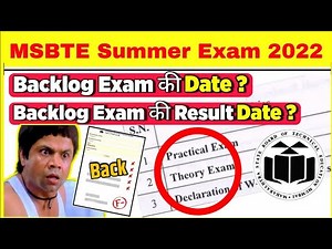 MSBTE New Update MSBTE Backlog Exam Date & Msbte Result Date Msbte College Opening?