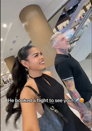 POV: It all started in a dating app… until he booked a flight to meet me! 🤭✈️🇵🇭 #fyp #LDR #afam #filipina #couple