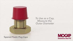 MOCAP Plastic Tapered Plug Caps – T4.37/4.62RD1 Protective Closures for Holes, Fittings & Tubing, Red LDPE Plug for Masking Applications, OD 4.370–4.622", ID 4.291–4.539", Flange OD 5.000" – Qty 250
