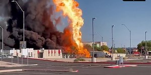100  firefighters battle large fire at Arizona propane business
