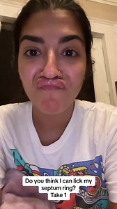 Can she do it? #lick #challenge #septumpiercing #fyp | Allthat Jasmine