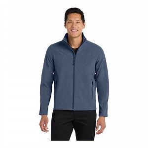 Port Authority J317 Unisex Customizable Navy Heather Core Soft Shell Jacket - Extra Large