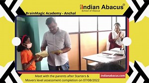 Meet with the parents after Starters & Movers level assessment completion on 07/08/2022 | Indian Abacus