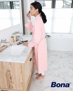 You're getting ready for Valentine’s Day brunch when your makeup brush slips, sending powder everywhere – ugh! No stress, our Bona Hard-Surface Floor Cleaner and Premium Microfiber Mop make cleanup easy, giving you more time to glam. https://bit.ly/48I7o9y | Bona | Facebook