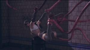 Tifa Lockhart fucked by tentacles in a subway