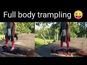 girl trampling boy Trampling challenge 1😳