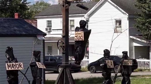 Kentucky man arrested over Halloween display depicting bodies of local officials