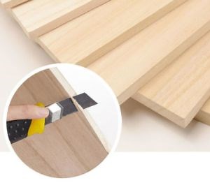 [Hot Item] Paulownia Wood Solid Wood Board Custom Pine Board a Word Partition Wall Shelf Layered Board DIY Building Model Tung Wood Board