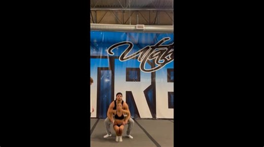 Cheerleading Disaster Averted by Nimble Spotter