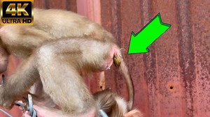 Baby Tav Tav Coming Big Pooop While Climbing With His Bro Wow Wow | Monkey TavTav