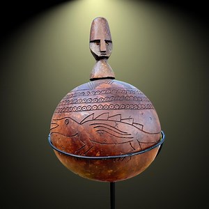 Hand Carved Gourd Betel Nut Container: Indonesian Timor Tribal Art - Etsy