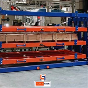 [Hot Item] Horizontal Vertical Roll out Sheets Rack for Steel Sheets Plates Storage