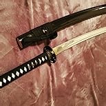 Handmade Sword - Stainless Steel Unsharpened Iaido Training Katana/Wakizashi Sword, Handmade, Full Tang, Black Scabbard