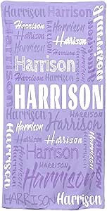 Personalized Beach Towels for Kids，Monogrammed Beach Towels with Name，Personalized Towels for Kids Adult，Custom Beach Towel for Girl Boy