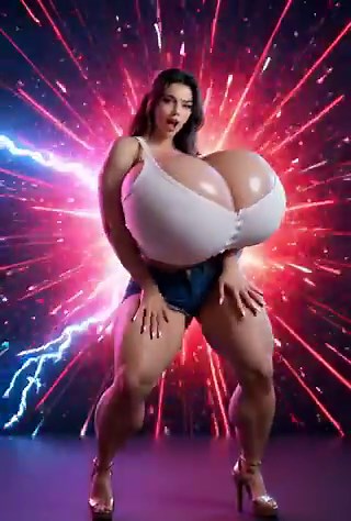 Hyper electric bimbo pump & goon fuel 😁Massive ( . Y . ) ✅️Juicy thighs 💦 ✅️Happy weekend!#aivideo #bustywomen