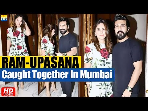 RRR superstar Ram Charan with wife Upasana Caught Together In Mumbai after a Friendly Visit