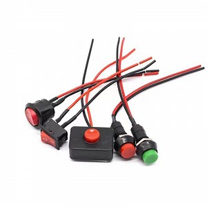 [Hot Item] 2 Wire Plastic Momentary Adhesive Base Push Button Action Wiring Switch for Car Auto Horn Appliance
