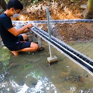37K views · 329 reactions | The construction of a mini cable stayed bridge  | This Is Brainy | Facebook
