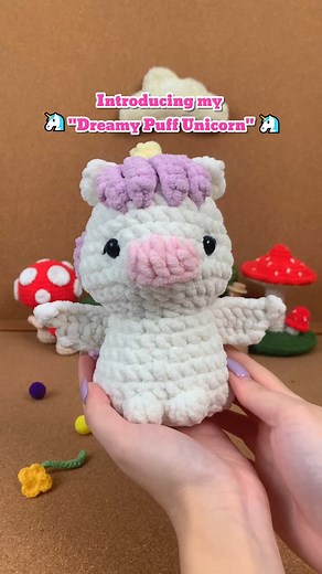 Dreamy Puff Unicorn #amigurumpattern #Handmade #amigurumi #yarnlove #crochet #cute #diy #crocheting #craft #yarn #amigurumilove | Crochet Life