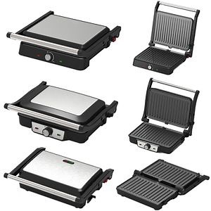 [Hot Item] High Quality Thermostat 180 Degree Kitchen Panini Maker Sandwichera BBQ Barbecue Electric Grills Griddles