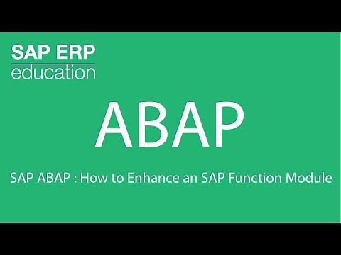 SAP ABAP : How to Enhance an SAP Function Module