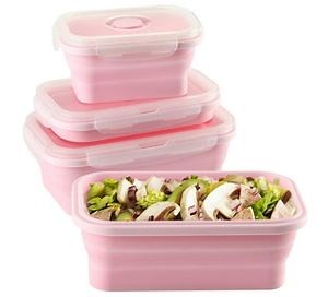 [Hot Item] Silicone Collapsible Lunch Box Food Storage Container with Lids