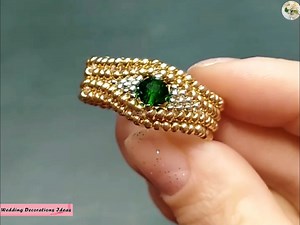 10K views · 411 reactions | How to Make a Beautiful Beaded Jewelry Tutorial - Beads Ring | Wedding Decoration Ideas | Facebook