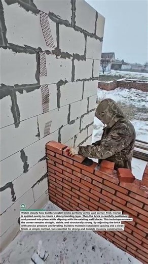 Brick Corner Installation Technique That Builders Use #construction #brickwork #builder