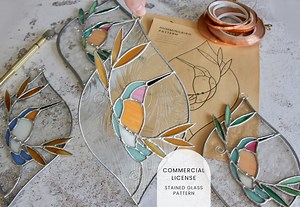 PATTERNS • Hummingbird Stained Glass Patterns • Digital Download: Commercial License - Etsy