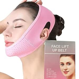 V line Lifting Mask Double Chin Reducer - Double Chin Eliminator - Face Lifting Belt, Face Slimmer,Chin Strap For Double Chin For Women, Face Belt, Tightening Skin Preventing Sagging Face Lift Tape