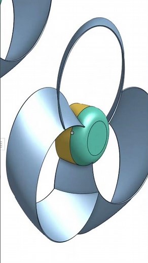 toroidal propeller #cad #3dmodeling #3danimation #3ddesign #mechanical #solidworks #onshape