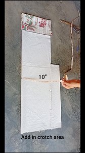 How to cut simple Trouser Pajama in Short width Fabric #میانی #جوڑ #crotch | Lubo's Creations | Facebook