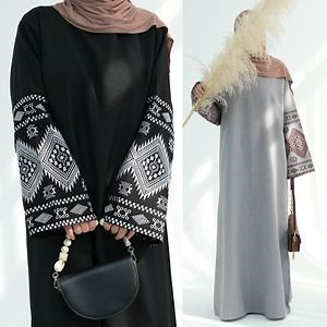 [Hot Item] 2026 Womens Dresses Modest Islamic Clothing Embroidery Abaya