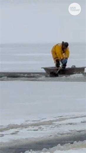 A moose, a frozen lake, and a rescue you won't believe... 🫎🥶 #animalkind | Enquirer - Cincinnati and Kentucky