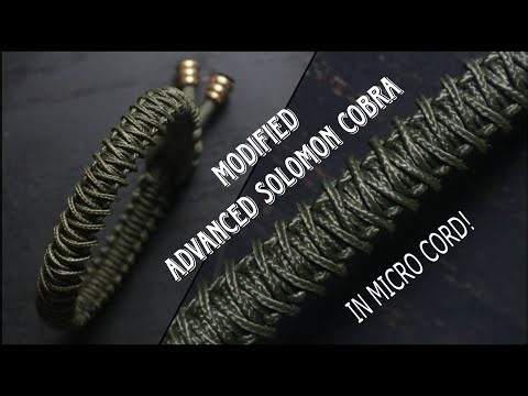 HOW TO MAKE MODIFIED ADVANCED SOLOMON COBRA PARACORD BRACELET, EASY PARACORD TUTORIAL, DIY.