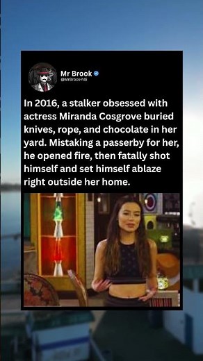 In 2016, a stalker obsessed with actress Miranda Cosgrove buried