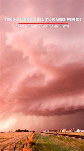 Sometimes, supercells wear pink. #weather #nature #science #photography | Tornado Titans - Weather and Storm Chasing