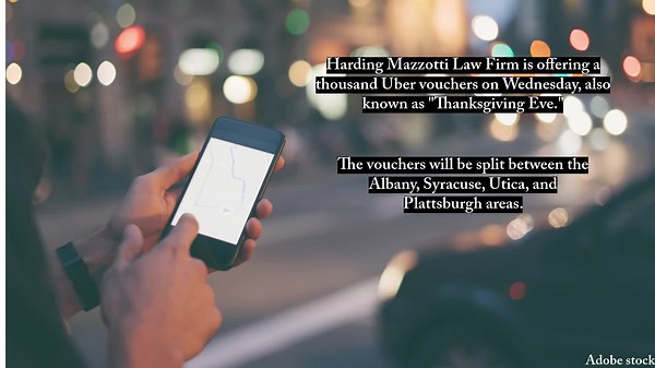 Harding Mazzotti Law Firm offering Uber vouchers for 'Thanksgiving Eve'