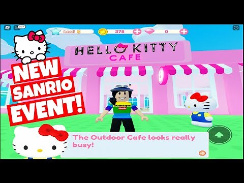*NEW* HELLO KITTY CAFE walk through Tutorial | ROBLOX Official Sanrio Event