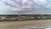 Aerial view of the small East Coast town Holden Beach, North...