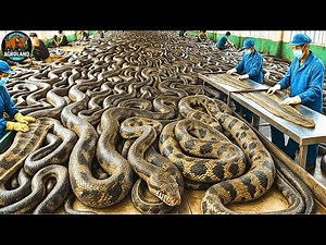 How Millions of Pythons Are Raised & Processed for Leather and Meat – Inside Python Farming Industry