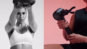 NAPRE Massage Gun with Heat,Massage Gun Deep Tissue with Extension Handle & 3 Adjustable Angles,Handheld Percussion Back Massager for Muscle/Neck/Body Pain Relief,6 Heads & Silent,with Case,Blue