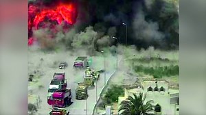 INCREDIBLE video shows the moment an Egyptian army tank drives over and crushes a suicide bomber car with 100kg of explosives before a deadly blast was released. STORY: http://bit.ly/2v9WHhZ | Gold Coast Bulletin