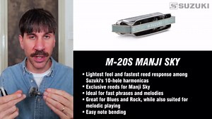 Suzuki Manji Sky 10-Hole Diatonic Harmonica Key of E