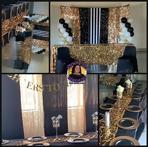54 reactions · 4 comments | White, black and gold bridal shower Kosciusko, MS | Southern Designs | Facebook