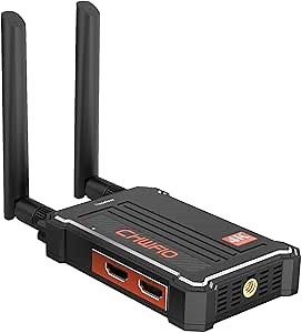 Only RX Wireless HDMI Transmitter and Receiver 4K, Wireless HDMI Extender kit,Streaming Media Video/Audio/File with LoopOut from PC/Laptop/Set-top Box/DSLR to Monitor/Projector/TV (Only RX)