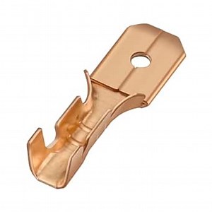 Heschen male spade quick splice crimp terminals 6.3mm crimp connector non insulated 100 pcs