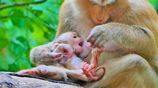 168K views · 3.5K reactions | Oh No Poorly Baby Robin Look Really Unknow How To Bull Milk Yet Cute Mom Rose Look S-adly | Cute monkey family | Facebook