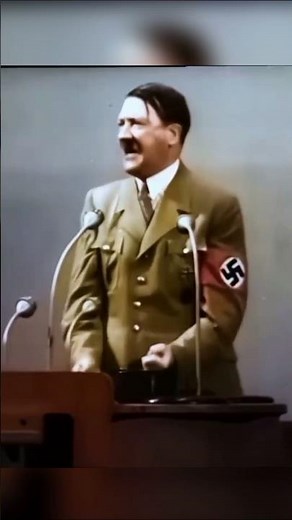 Adolf Hitler speech before world war 2 in 1935 colorized #history
